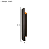 Modern Scrolled Wall Lamp - Black/White/Gold 2-Light Sconce 16/21.5/29.5 Wide