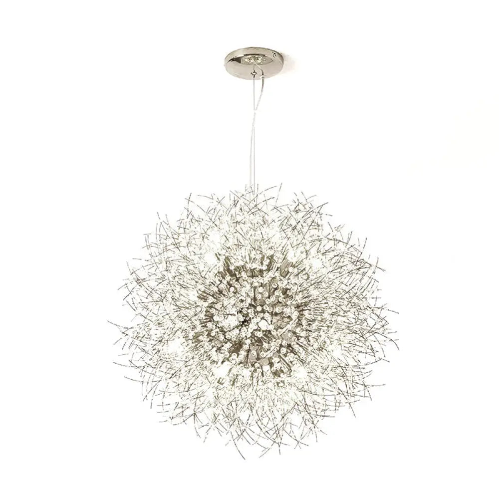 Modern Silver Dandelion Pendant Light For Cafe Restaurant
