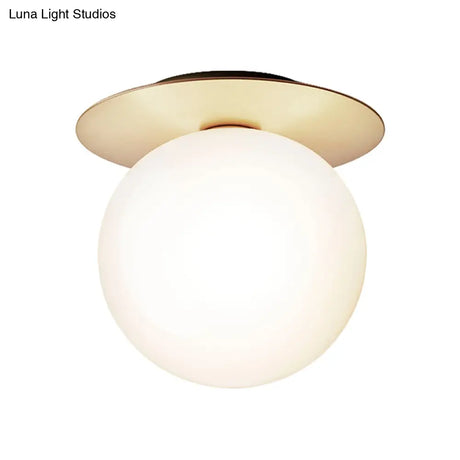Modern Silver/Gold Finish Orbit Flush Mount Ceiling Light With White/Clear Glass Shade
