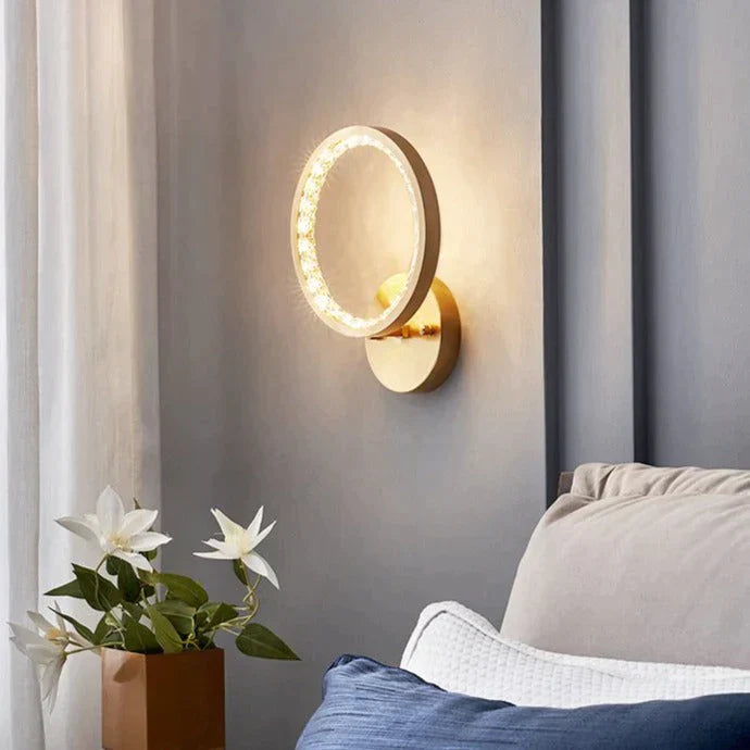 Modern Simple Bedroom Bedside Copper Wall Lamp Lamps