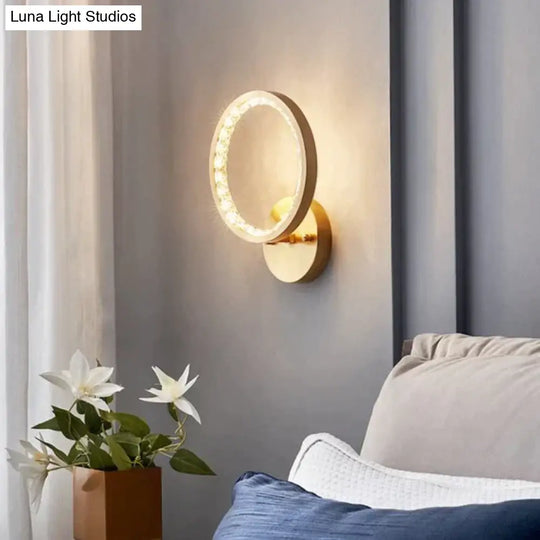 Modern Simple Bedroom Bedside Copper Wall Lamp Copper / WithLED light source Copper Wall Lamps