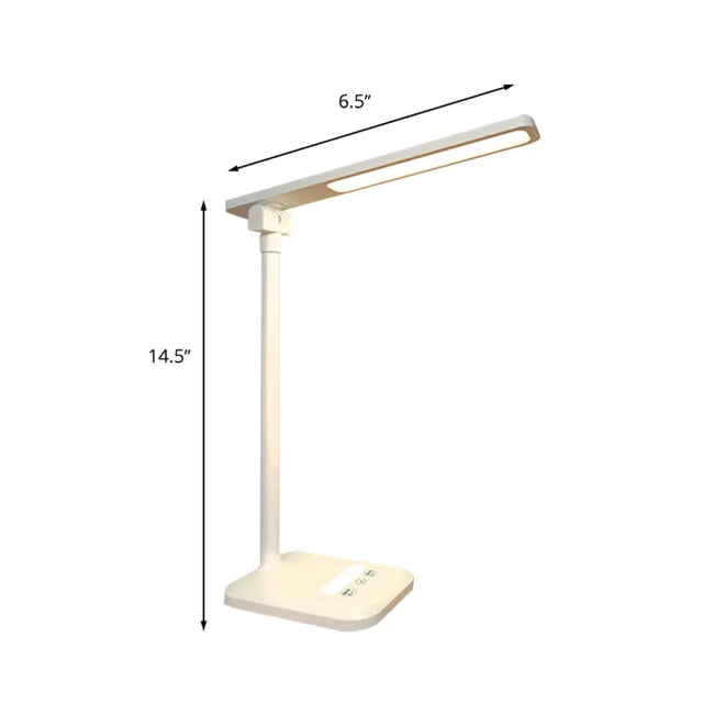 Modern Simple Led Desk Lamp For Reading With 5W Bedside Lighting In White - Usb/Plug-In Option