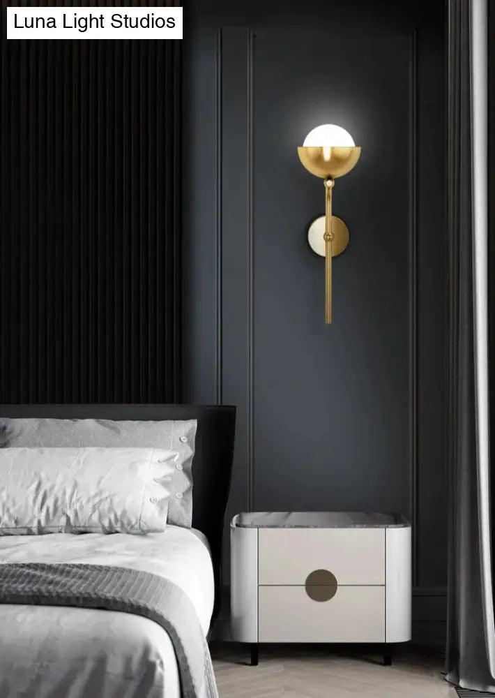 Modern Simple Room Corridor Living Copper Wall Lamp Lamps