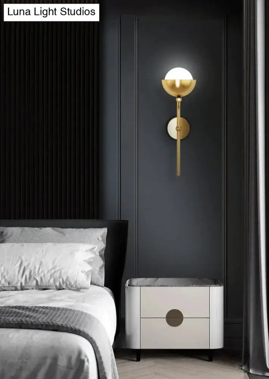 Modern Simple Room Corridor Living Copper Wall Lamp Lamps