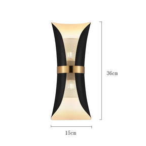 Modern Simple Wall Lamp Lights Scone for Bedroom Bathroom Black Gold Black and white Wall Light