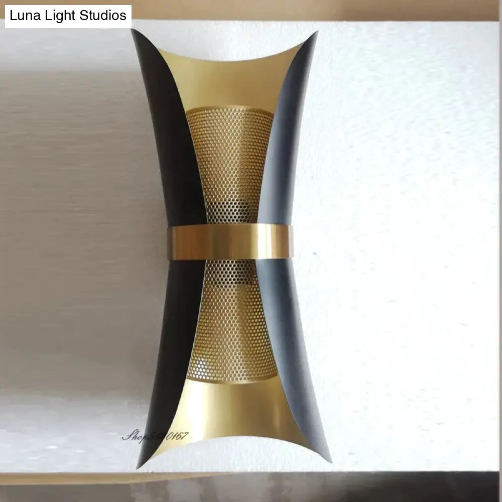 Modern Simple Wall Lamp Lights Scone for Bedroom Bathroom Black Gold Wall Light