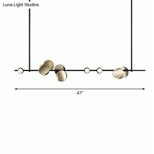 Modern Six-Light Bronze Pendant Chandelier For Creative Kitchen Lighting / 47