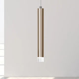 Lyla - Modern 12/19.5/23.5 H Slim Hanging Pendant Light Metal Black/Gold Led In Warm/White Gold / 12