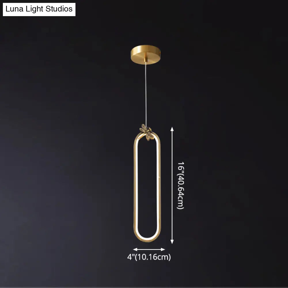 Modern Small Bronze Led Pendant Light With Creative Ceiling Design