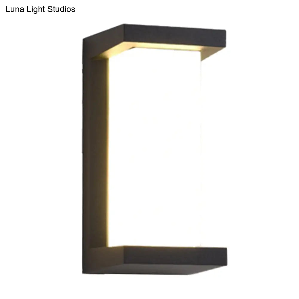Modern Sound-Activated Led Wall Sconce In Black