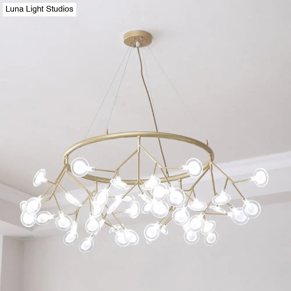 Modern Sputnik Led Chandelier For Minimalist Living Rooms Clear
