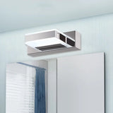 Modern Square Acrylic Vanity Light With Chrome Wall Mount - Available In 1-4 Lights 1 /