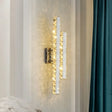 Modern Stainless-Steel Led Wall Mount Light With K9 Crystal Accent - Perfect For Living Room
