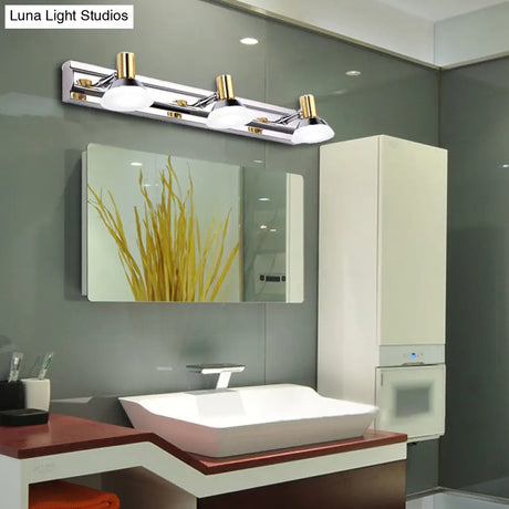 Modern Stainless Steel Wall Light With Acrylic Cone Shade - 2/3 Lights Warm/White Lighting