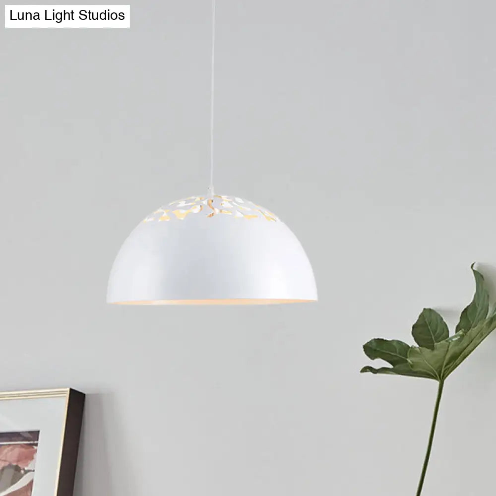 Modern Style Domed Metal Pendant Lamp - 14’/16’/20.5’ Width 1 Bulb Dining Table Hanging