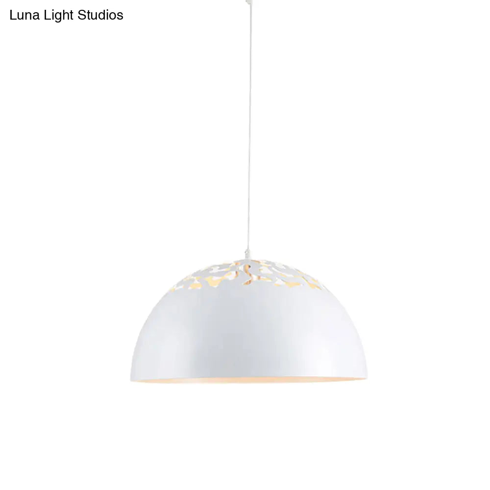 Modern Style Domed Metal Pendant Lamp - 14’/16’/20.5’ Width 1 Bulb Dining Table Hanging