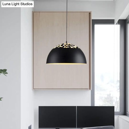 Modern Style Domed Metal Pendant Lamp - 14’/16’/20.5’ Width 1 Bulb Dining Table Hanging