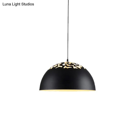 Modern Style Domed Metal Pendant Lamp - 14’/16’/20.5’ Width 1 Bulb Dining Table Hanging