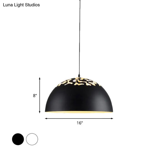 Modern Style Domed Metal Pendant Lamp - 14’/16’/20.5’ Width 1 Bulb Dining Table Hanging