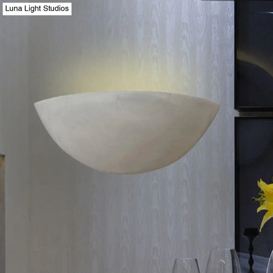 Modern Style Grey Cement Bowl/Cylinder Shade Wall Light - 1-Light Bathroom Fixture