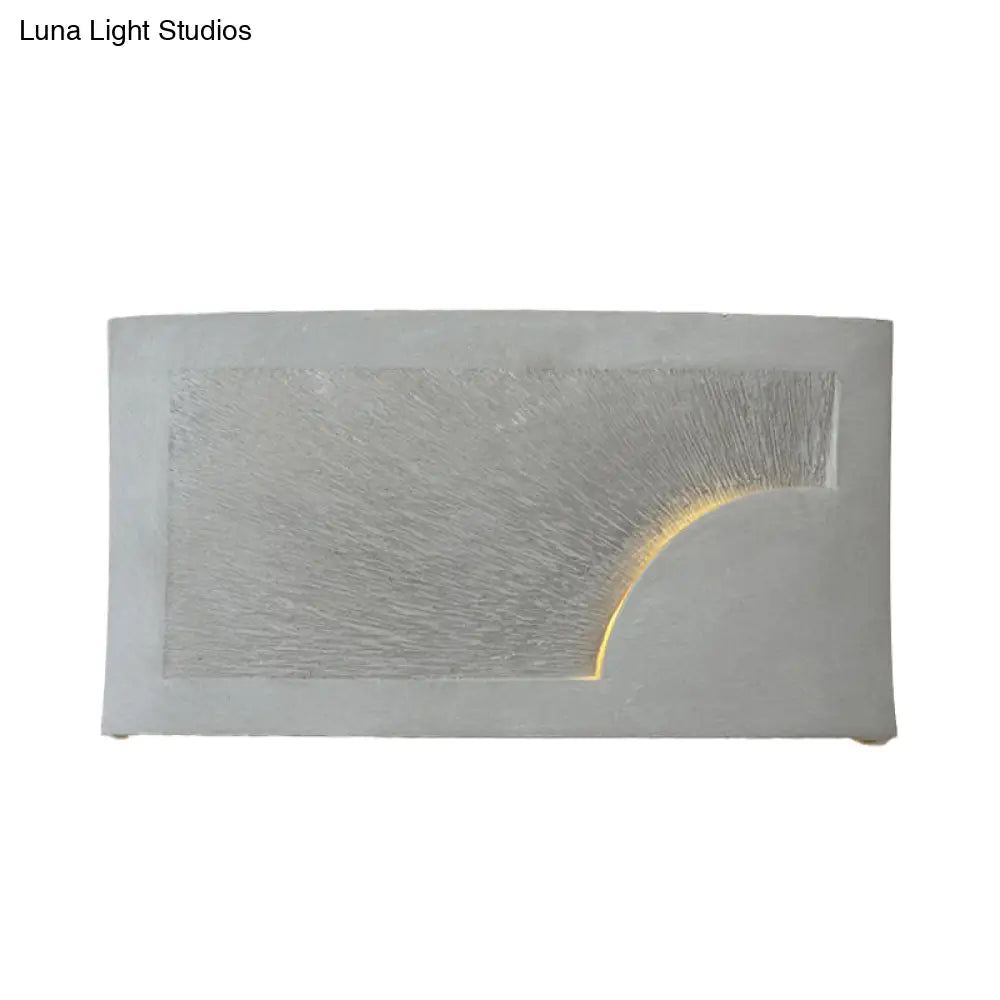 Modern Style Grey Cement Bowl/Cylinder Shade Wall Light - 1-Light Bathroom Fixture