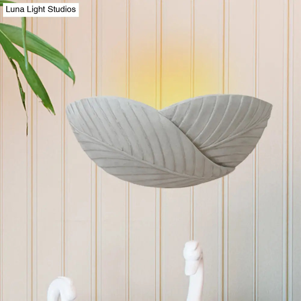 Modern Style Grey Cement Bowl/Cylinder Shade Wall Light - 1-Light Bathroom Fixture