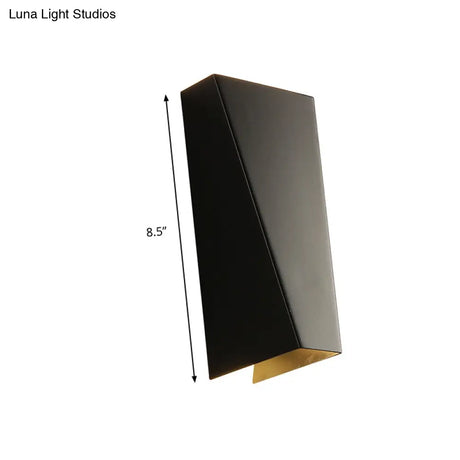 Modern Trapezoid Wall Washer Led Bedside Lamp In Black/White