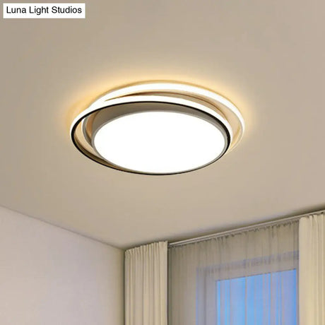 Modern Ultrathin Led Flush Mount Acrylic Round Ceiling Light For Living Room White / 15 Warm
