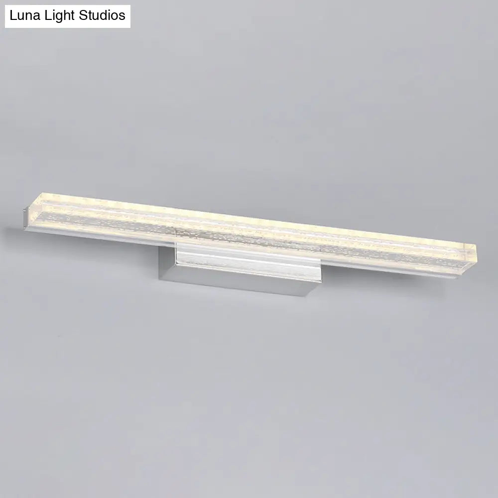 Modern Wall-Mounted Led Vanity Sconce With Acrylic Shade For Toilets In Warm/White Light