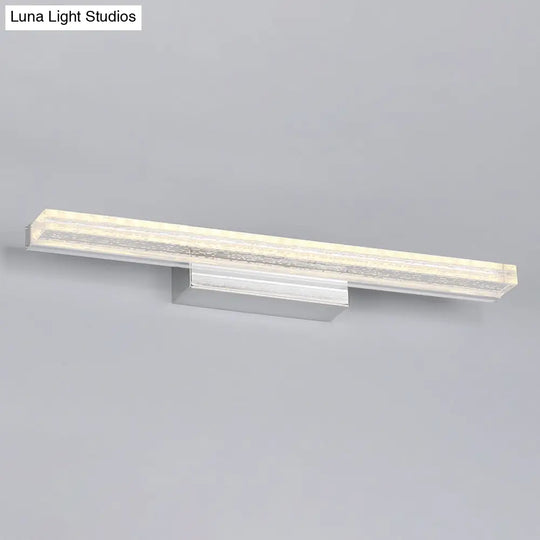 Modern Wall-Mounted Led Vanity Sconce With Acrylic Shade For Toilets In Warm/White Light