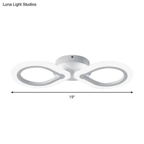 Modern Waterdrop Acrylic Wall Sconce Light - Simple Design With White Led 1/2 Lights Elegant