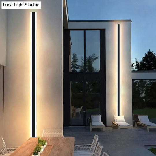 Modern Waterproof Outdoor Long Strip Led Wall Lamp Ip65 Aluminum Wall Light Garden Porch Sconce