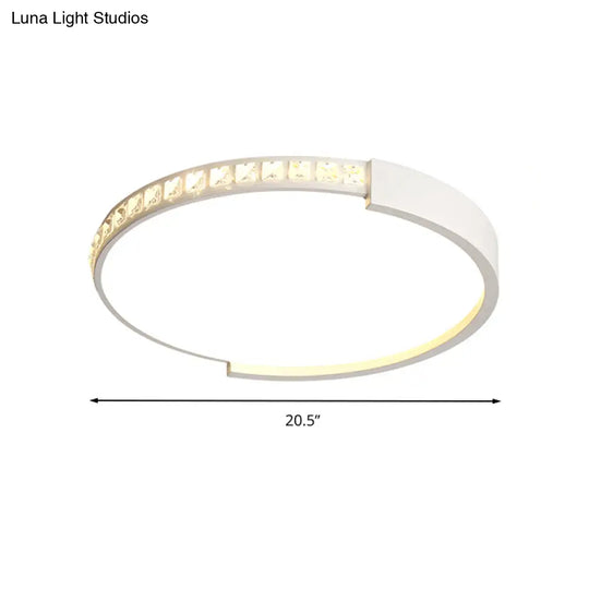 Modern White Acrylic Circle Flush Mount Ceiling Light For Kitchen