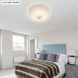 Modern White Acrylic Flush Mount Led Light With Dome Shade - 21’/26’ Wide