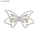 Modern White Acrylic Led Wall Lamp For Stairs - Flat Cartoon Shape Stylish Design