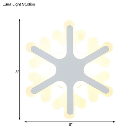 Modern White Acrylic Led Wall Lamp For Stairs - Flat Cartoon Shape Stylish Design