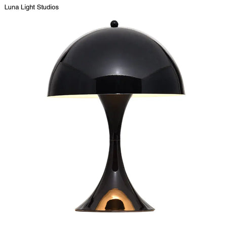 Modern White/Black Mushroom Night Table Light - Metal Desk Lamp For Living Room