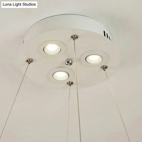 Modern White Feather Hanging Pendant Light For Bedroom