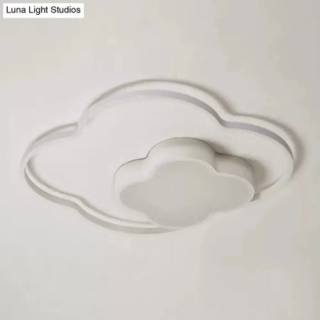 Modern White Flush Mount Nursing Room Cloud Ceiling Light