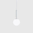 Modern White Glass Pendant Lamp For Bedroom - Globe Hanging Ceiling Light / 6