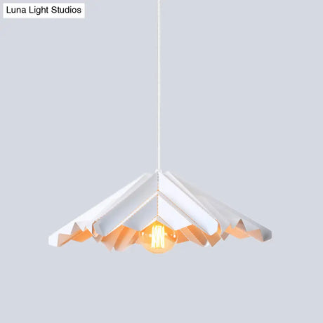 Modern White Iron 1-Head Pendant Ceiling Lamp For Bedroom Lighting