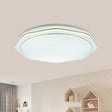 Modern White Led Acrylic Ceiling Lamp - 16’/19.5’ Geometry Flushmount For Bedroom Lighting / 16’