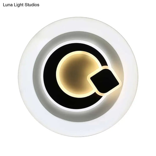 Modern White Led Ceiling Light Stylish Acrylic Lamp For Kitchen Hallway