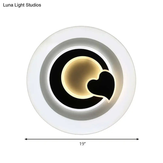 Modern White Led Ceiling Light – Stylish Acrylic Lamp For Kitchen Hallway