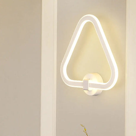 Modern White Triangle Led Acrylic Wall Lamp For Balcony - Mount Sconce