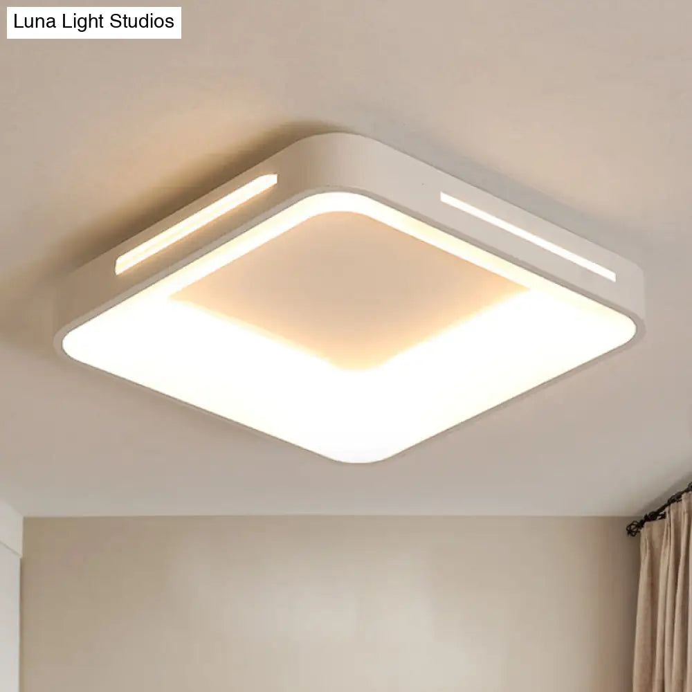 Modern White/Warm Led Flush Mount Ceiling Light In 3 Sizes