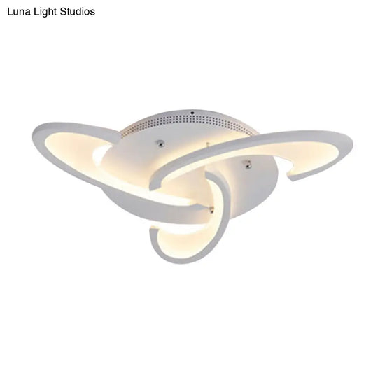 Modern Windmill Flush Ceiling Light - Acrylic Flushmount Fixture For Living Room With Multiple