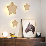 Modern Wood Star Led Wall Sconce - Stylish Contemporary Living Room Lighting / 7