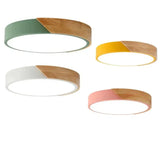 Modern Wooden Led Ceiling Lights For Living Room Bedroom Kitchen Luminaria Ultra-Thin 5Cm Hall Lamp