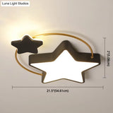 Modernist Acrylic Flush Mount Ceiling Light For Bedroom - Pentagram Design